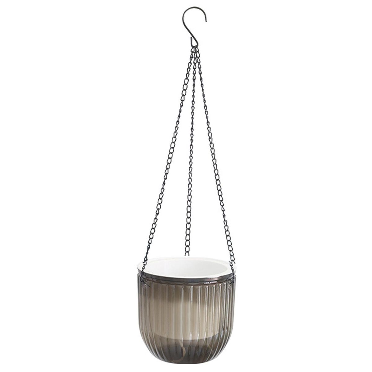 Indoor Self-watering Flower Pot Hydroview Hanging Planter Grey