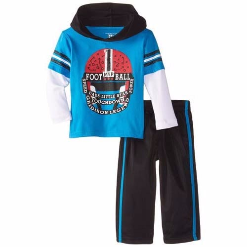 Baby Boys' Blue Navy Hoody with Tricot Pants