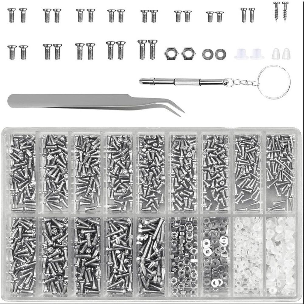 1200PCS Stainless Steel Silver  4-in-1 Multifunctional