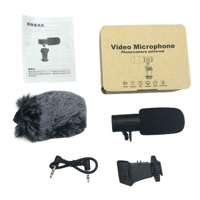 Vlogging Video 3.5mm Microphone Condensor External DSLR Mobile Phone