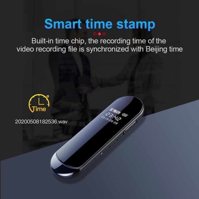 Mini Back Clip Voice Recorder 1080P 300mAh Body Camera Pen For 8GB
