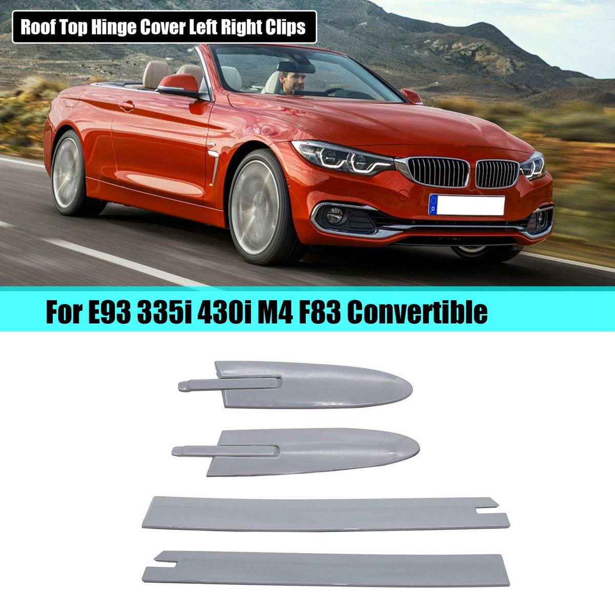 54377184047 Car Roof Top Decorative Hinge Cover Lid for 4 Series 430 F33 F83 E93 328 335 Convertible