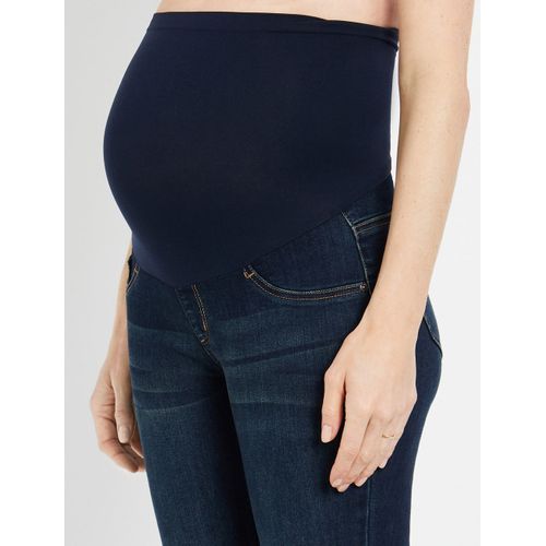 Secret Fit Belly Super Stretch Bootcut Maternity Jeans(Long)- Dark Wash