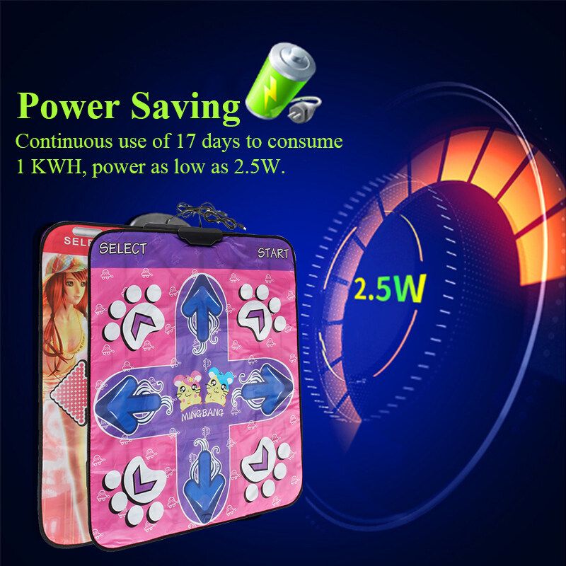 2000 Songs USB Non-Slip Dancing Step Dance Mat Pad For PC TV Video Household Kid Gift Purple