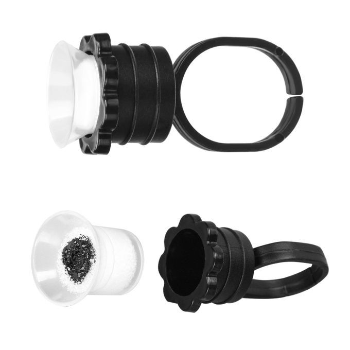 Ink Ring Cups With Sponge Disposable Container Caps For Eyelash 50pcs