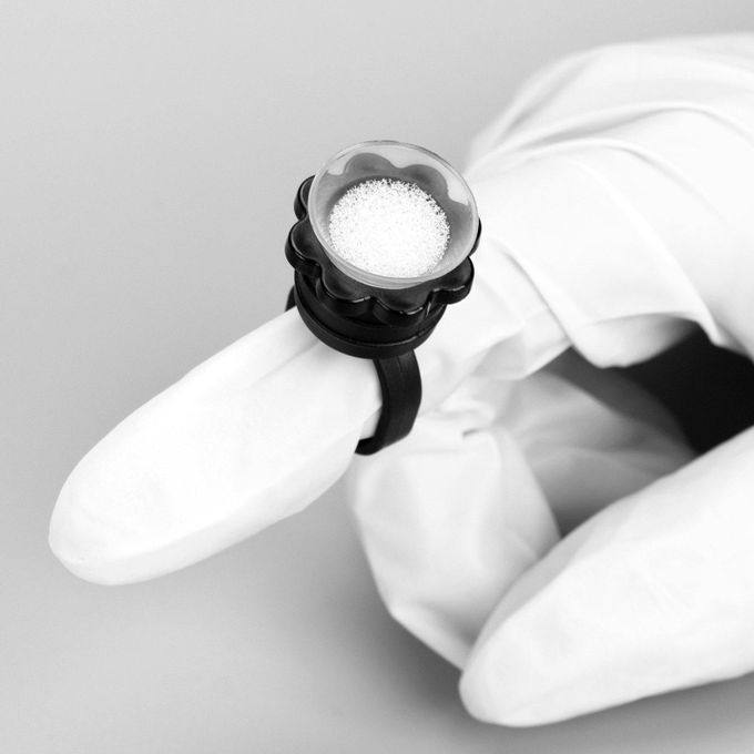 Ink Ring Cups With Sponge Disposable Container Caps For Eyelash 50pcs