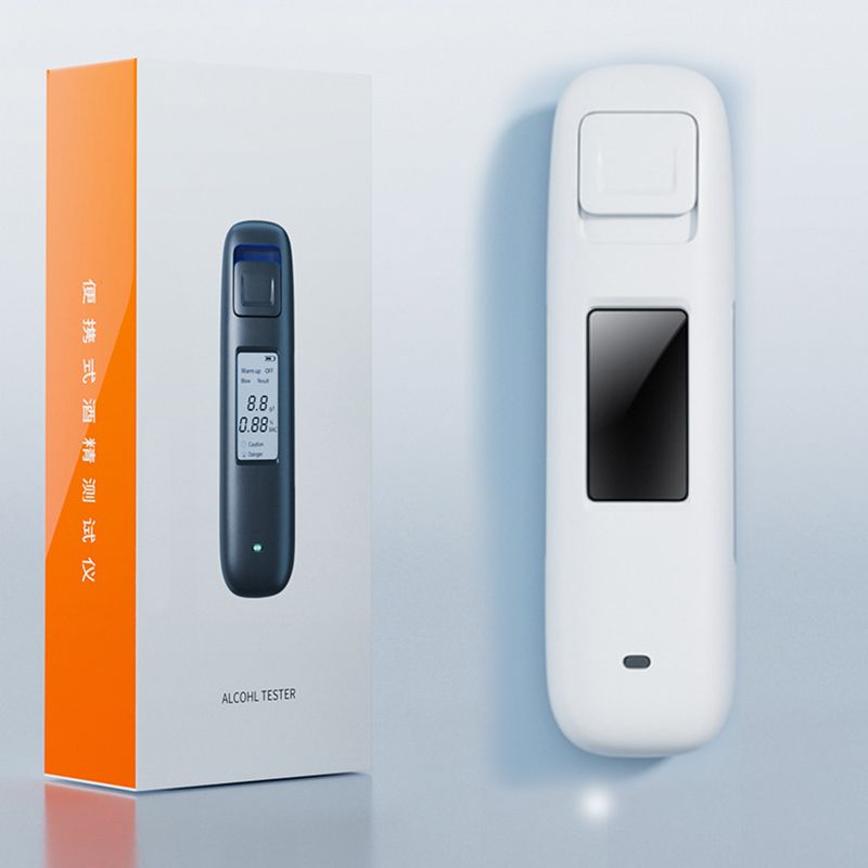 USB Rechargeable Alcohol Tester High Precision Breath Analyzer Tester Non-Contact Body Meter