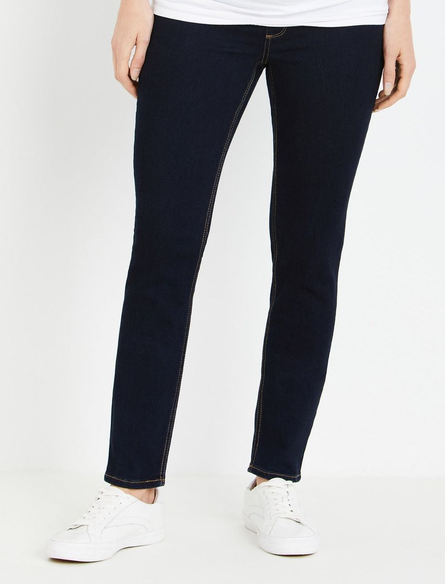 Secret Fit Belly Super Stretch Skinny Maternity Jeans- Dark Wash