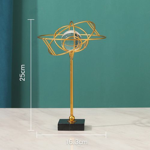 Crystal Ball Abstract Shape Golden Iron Crafts Gifts