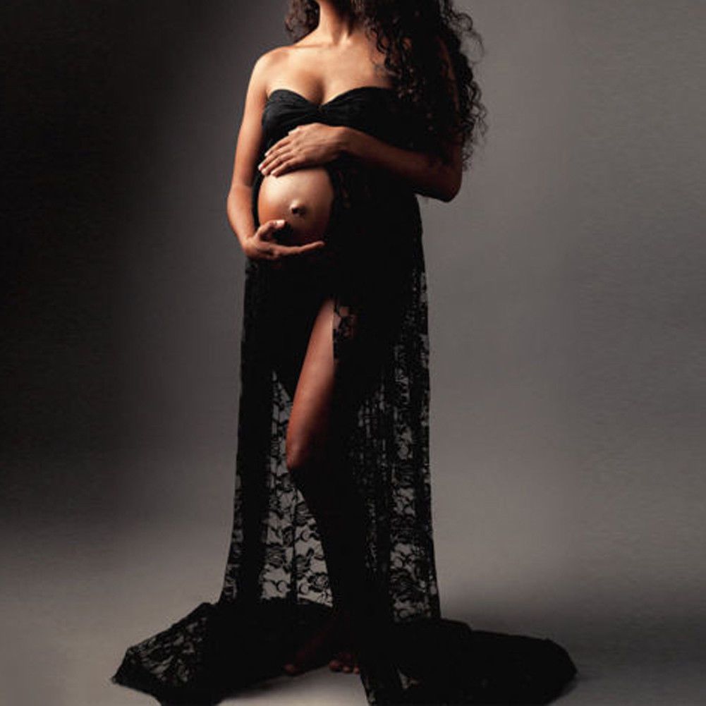 Pography Props Maternity Y Lace Maxi Dresses Gown Pregnant