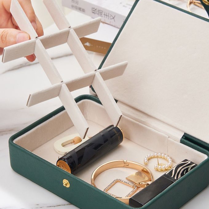 Double Jewelry Box (Does Not Include Any Jewelry) - Green