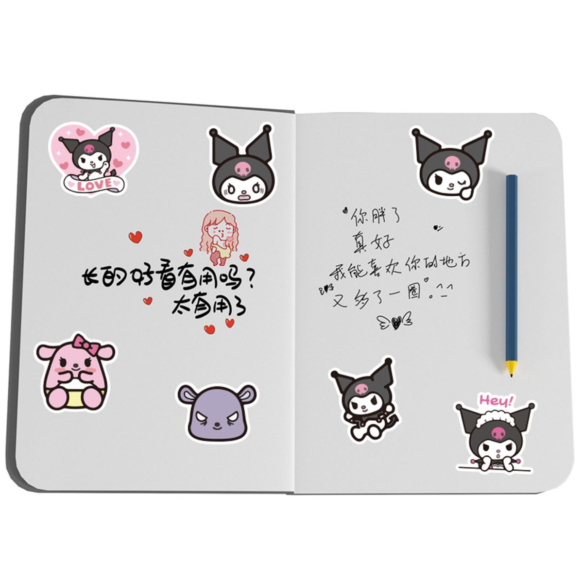 50PcsSet Kuromi Stickers Cute Cartoon Graffiti Decal Water B