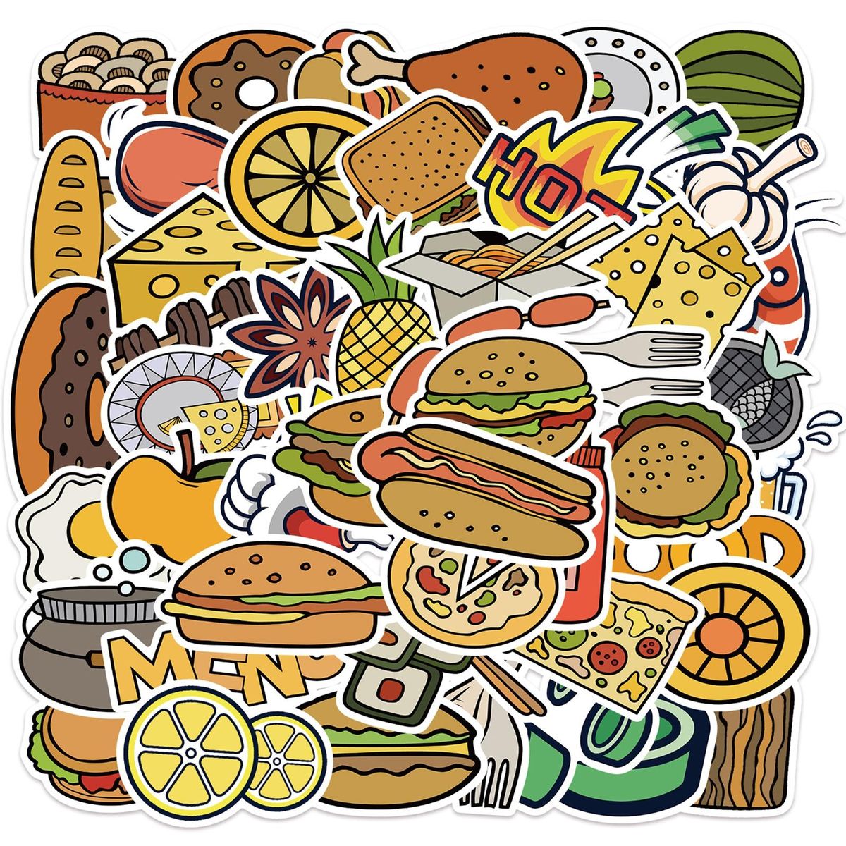 50PcsSet Laptop Stickers Cartoon Graffiti Decals Water Bottle Motorcycle Stickers