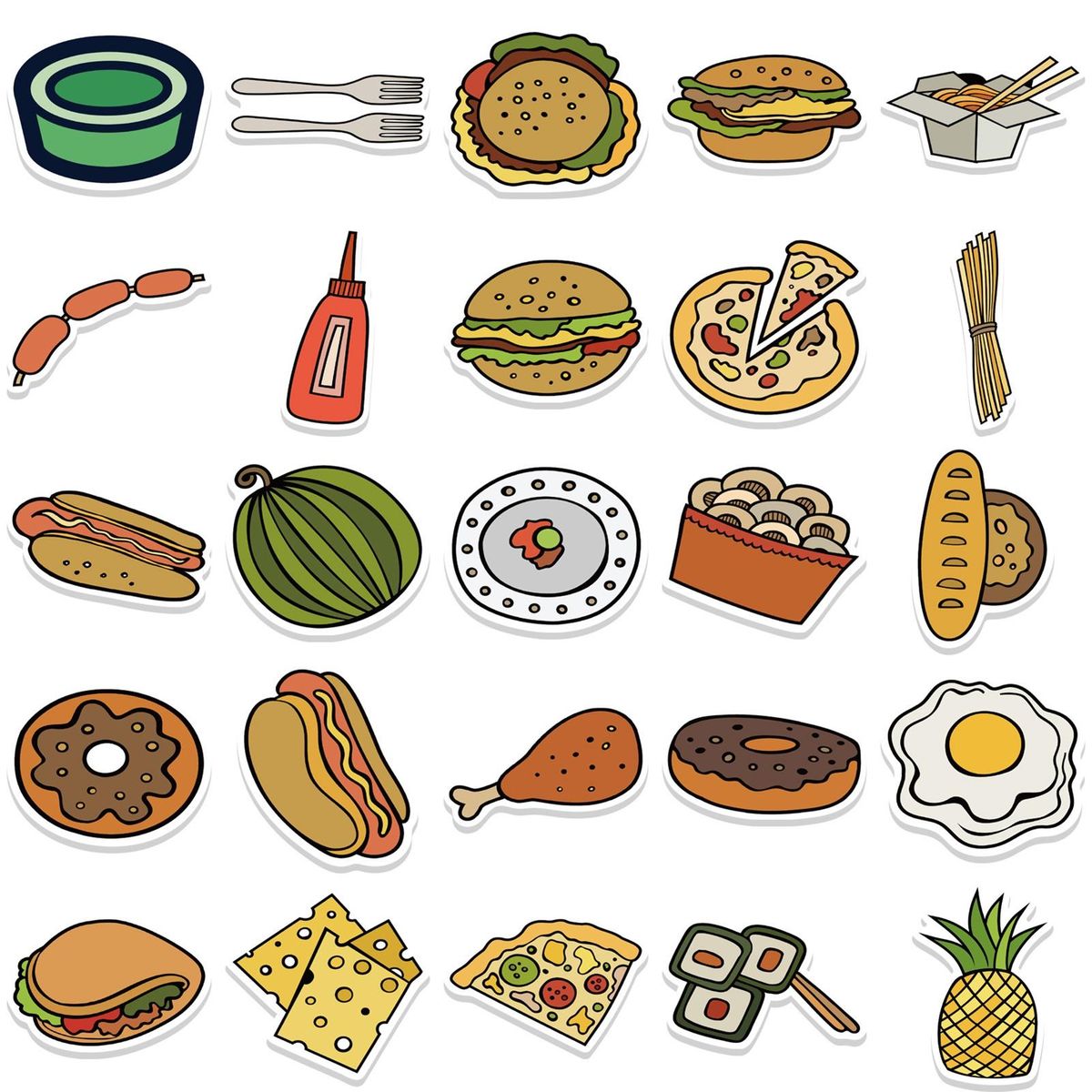 50PcsSet Laptop Stickers Cartoon Graffiti Decals Water Bottle Motorcycle Stickers