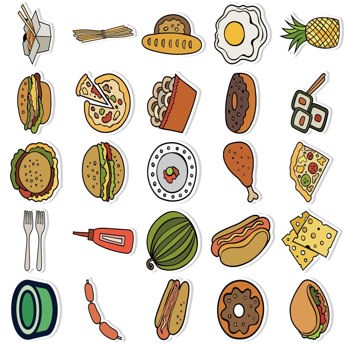 50PcsSet Laptop Stickers Cartoon Graffiti Decals Water Bottle Motorcycle Stickers