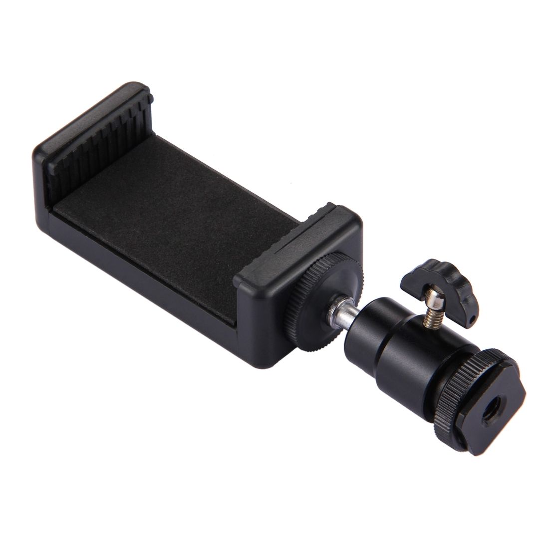 PULUZ 1/4 Inch Hot Shoe Tripod Head +  Tripod Stand Clamp For IPhone, Samsung, Huawei, HTC, 5.5cm - 8cm Width Smartphones