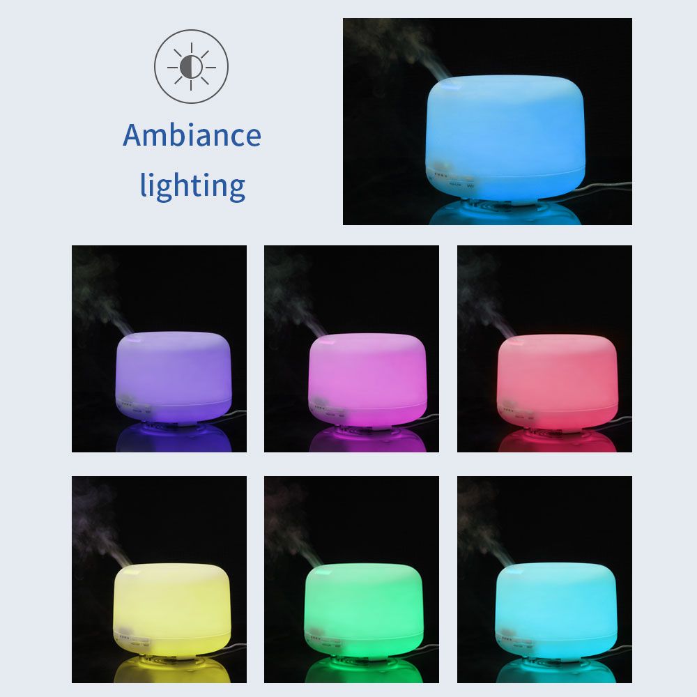500ml Ultrasonic Air Humidifier Aroma Essential Oil Diffuser Aromatherapy Hmidificador 7 Color Change LED Night Light For Home