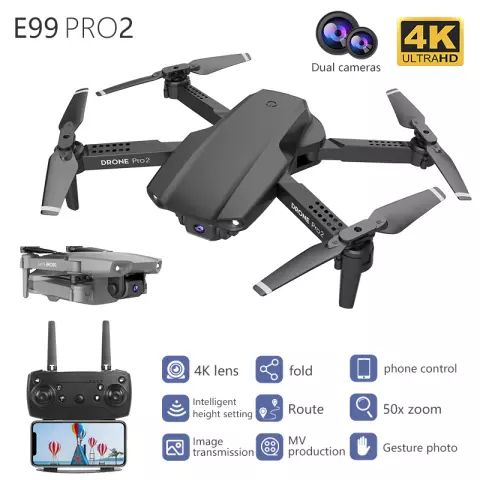 E99 Pro 2 4k HD Wide Angle Camera WiFi Drone Camera