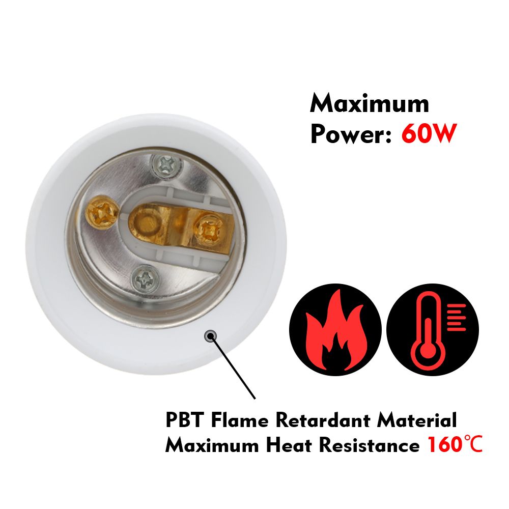 E26/E27 Light Socket Extender Vertical 180° Adjustable