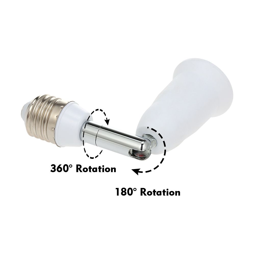 E26/E27 Light Socket Extender Vertical 180° Adjustable