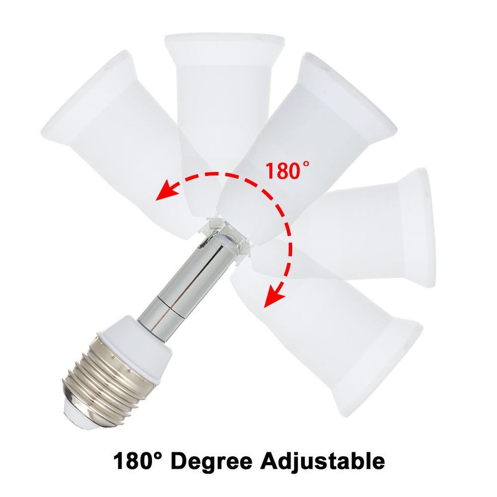 E26/E27 Light Socket Extender Vertical 180° Adjustable