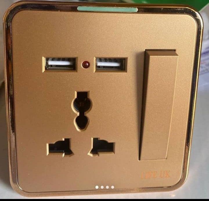 2 USB Wall UK Plug Power Socket Mains Fast Charging