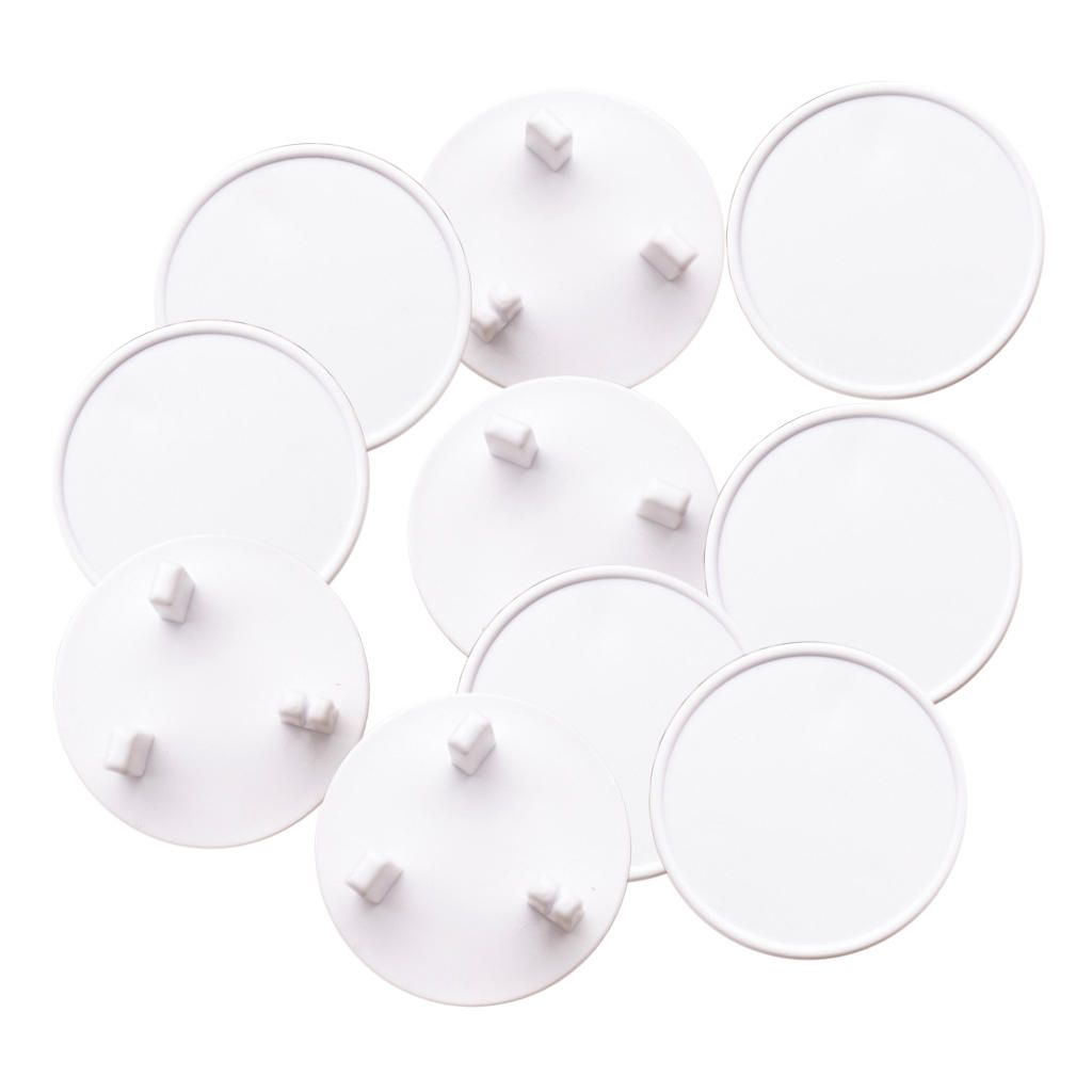10x Wall Socket Covers Baby Proofing Outlet Plug Cover Protector White