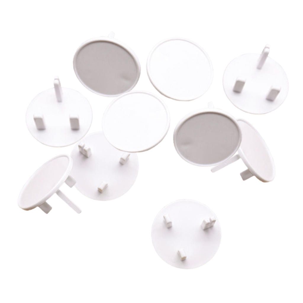 10x Wall Socket Covers Baby Proofing Outlet Plug Cover Protector White