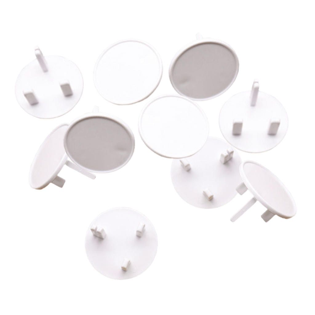 10x Wall Socket Covers Baby Proofing Outlet Plug Cover Protector White