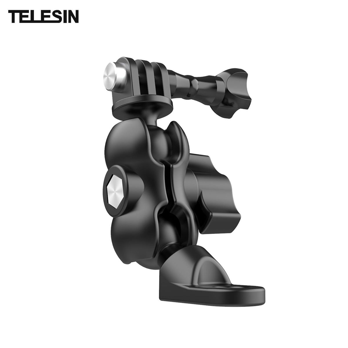 TELESIN Action Camera Motorcycle Rear-view Mirror Mounting Bracket 360° Rotation Action Camera Mount Adapter Replacement for GoPro Hero 11/10/9/8/7/6/5 Sports Cameras