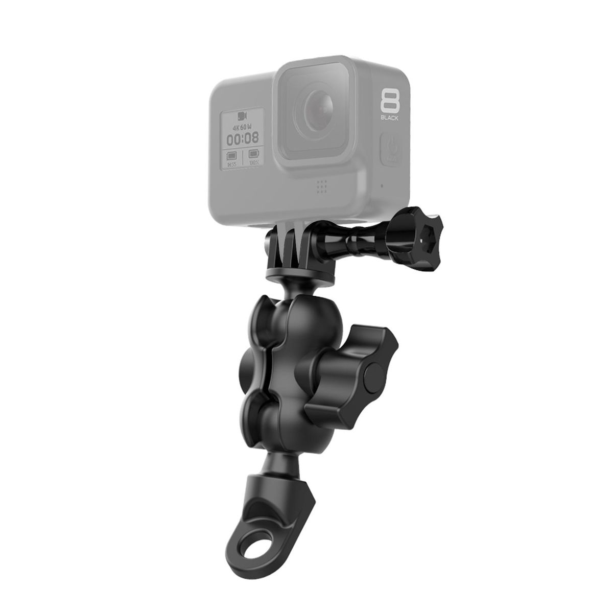 TELESIN Action Camera Motorcycle Rear-view Mirror Mounting Bracket 360° Rotation Action Camera Mount Adapter Replacement for GoPro Hero 11/10/9/8/7/6/5 Sports Cameras