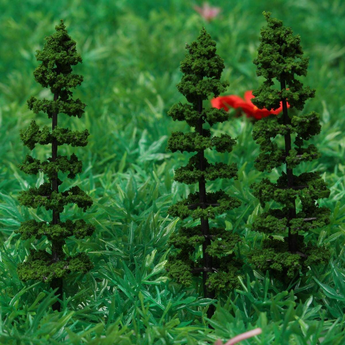 20pcs 3.5" 1:100 Fir Trees Model Train Railway Forest Street Scenery Layout HO N