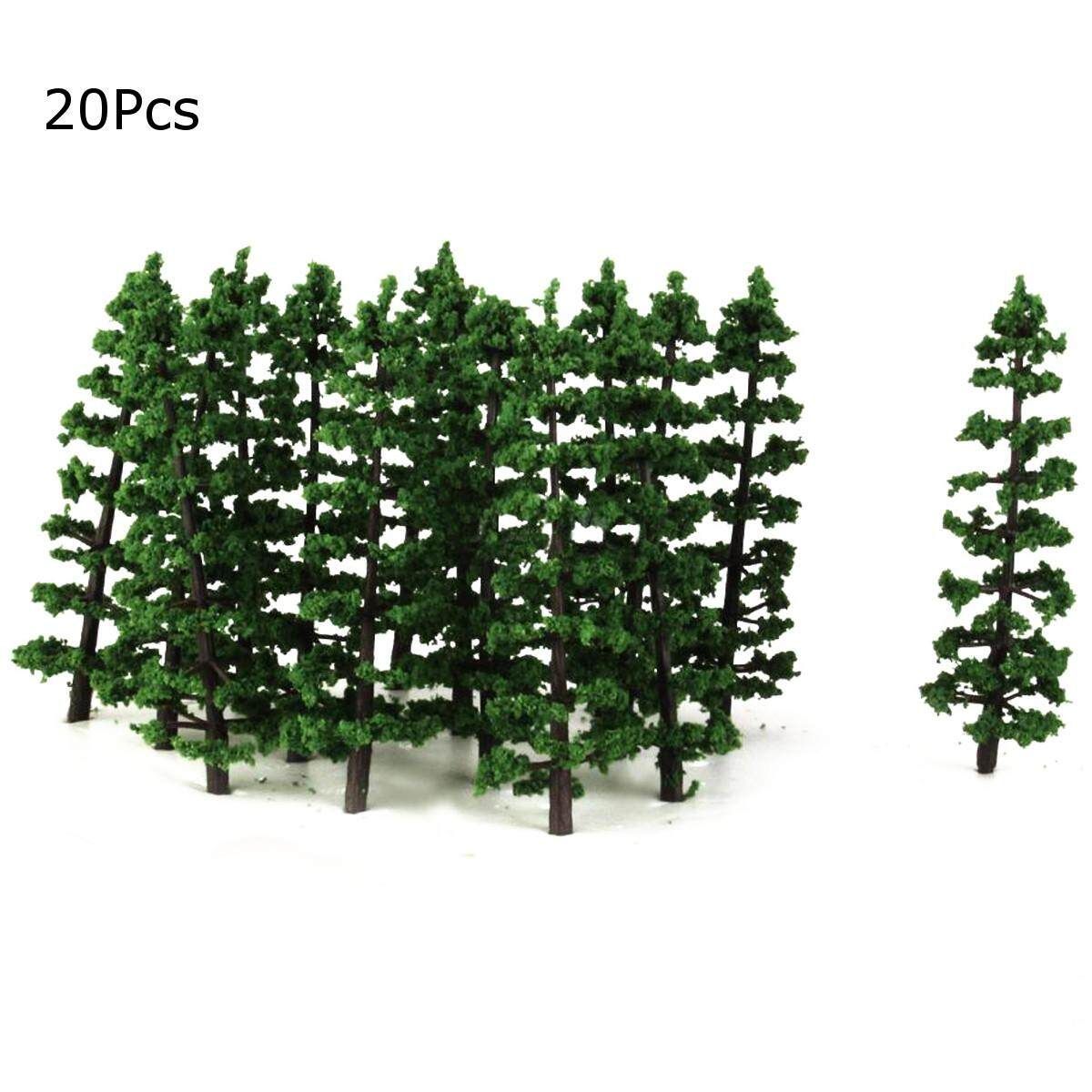 20pcs 3.5" 1:100 Fir Trees Model Train Railway Forest Street Scenery Layout HO N
