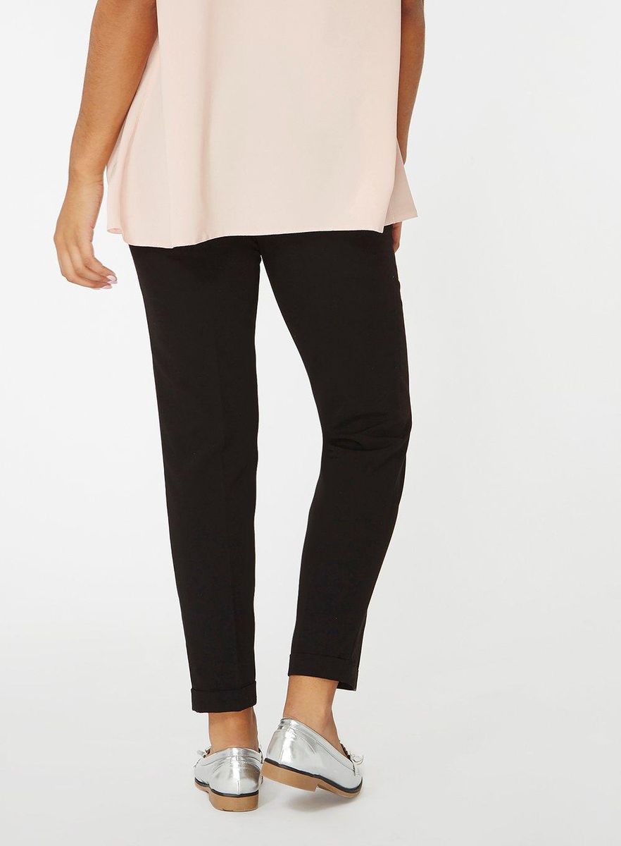 Under Bump Naples Straight Leg Black Maternity Trousers
