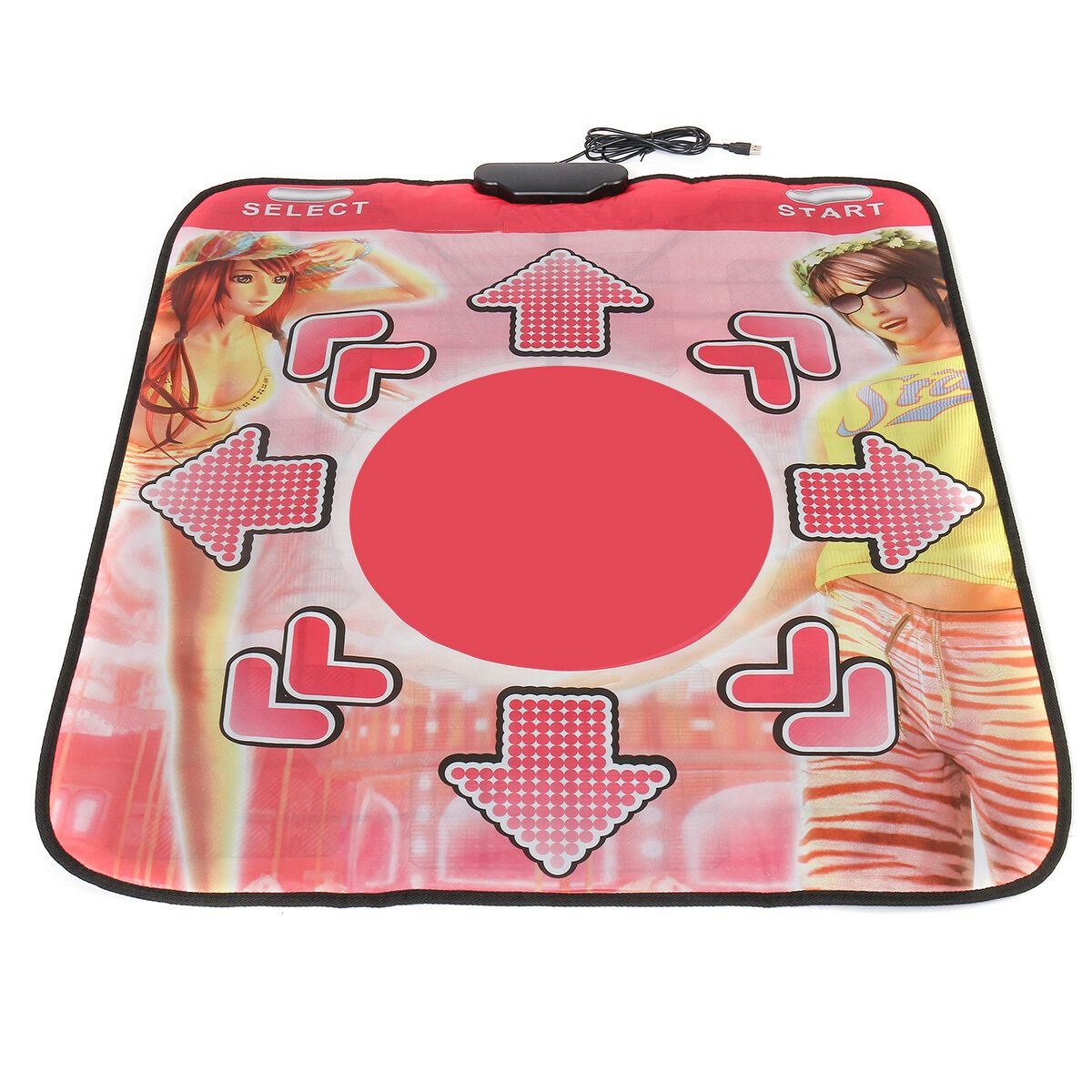 Newest Non-Slip Durable Dance Mat With USB Wiring Environmental Protective For Bodybuilding Fitness Dance Mat + CD Driver Pink