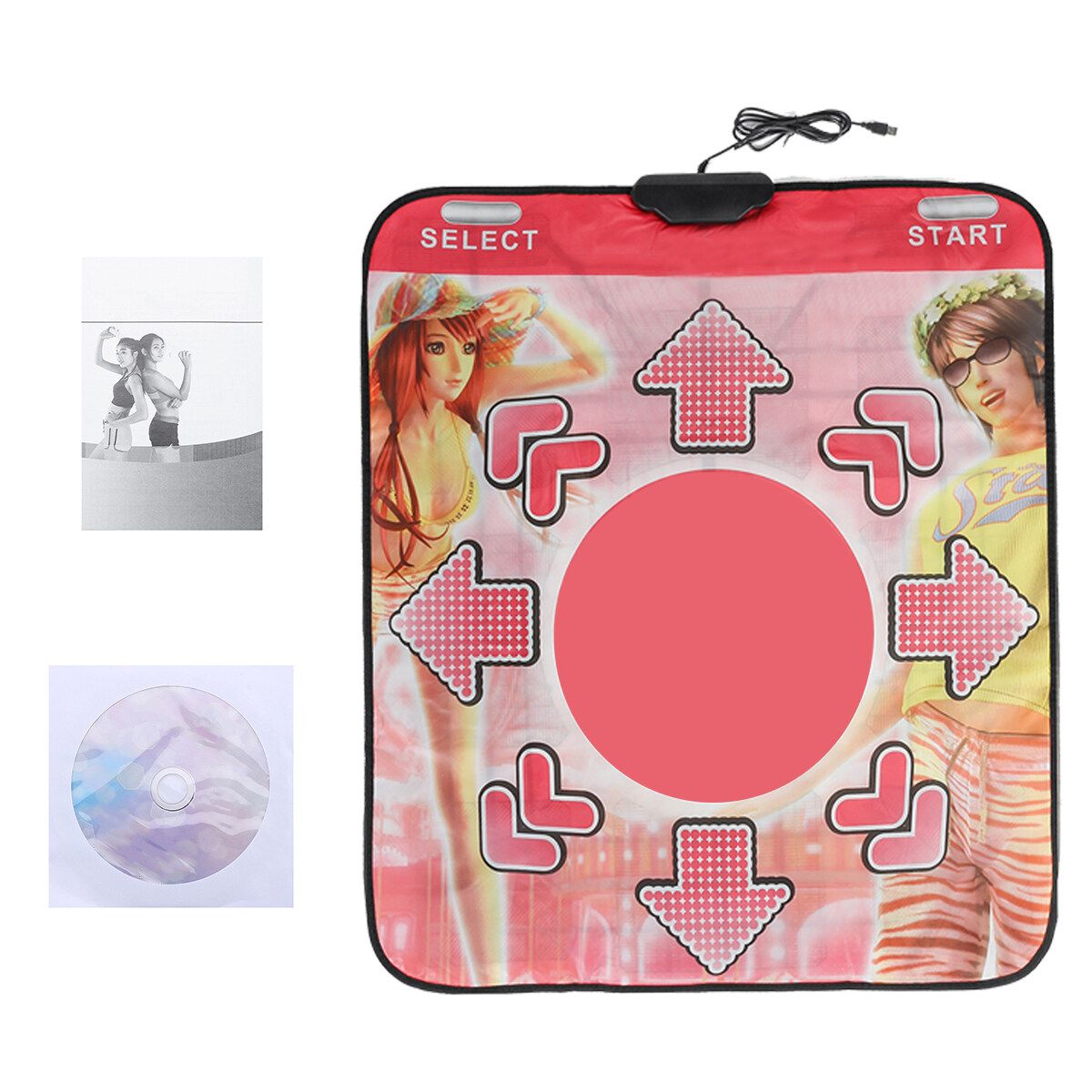 Newest Non-Slip Durable Dance Mat With USB Wiring Environmental Protective For Bodybuilding Fitness Dance Mat + CD Driver Pink