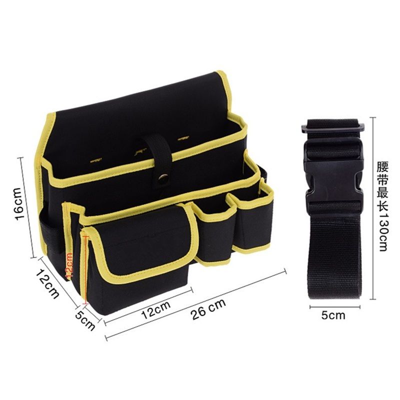 Multi-pocket Tool Bag Oxford Cloth Waterproof Fabric Tool Kit Shoulder Bodypack Hardware Mechanic's Electrician Canvas With Belt