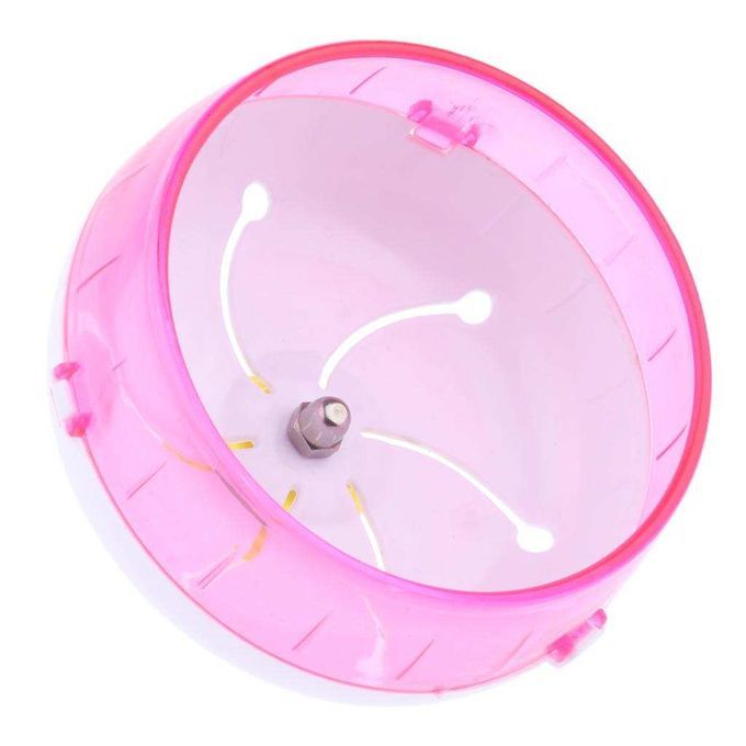 Adjustable Silent Hamster Syrian Exercise Running Spinner Wheel Pink