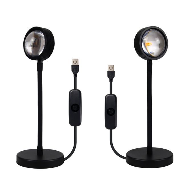 USB Sunset Lamp With 4PCS Different Colors Films 360 Degree