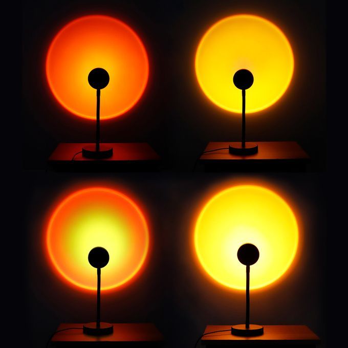 USB Sunset Lamp With 4PCS Different Colors Films 360 Degree