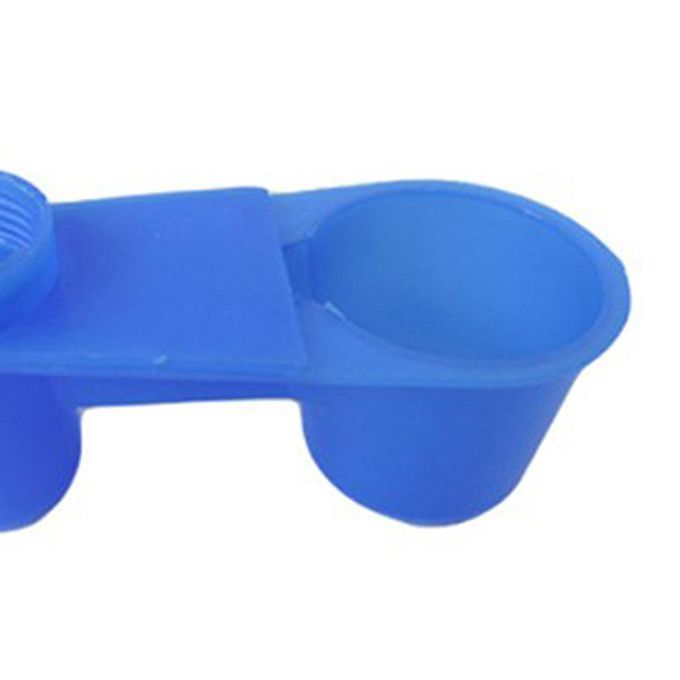 10pcs Plastic Automatic Bird Drinker Feeder Cups Pigeon Bird Blue