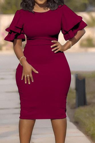 Ladies Fancy Wine Gown