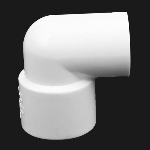 White PVC-U 20mm To 25mm Water Pipe Right Angle