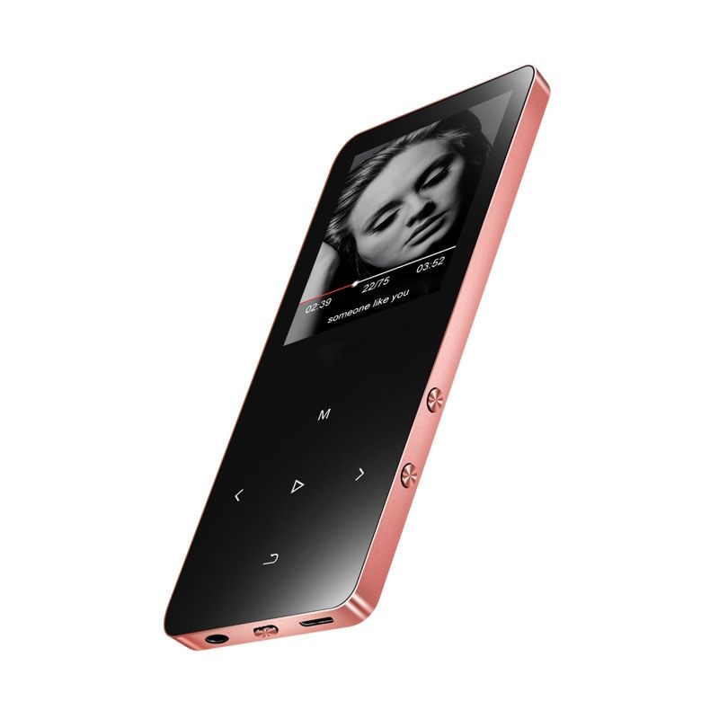 X2 1.8 Inch Touch Screen Bluetooth MP3 MP4 Music Player-Rose Gold