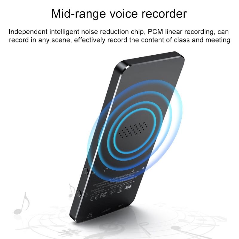 X2 1.8 Inch Touch Screen Bluetooth MP3 MP4 Music Player-Rose Gold