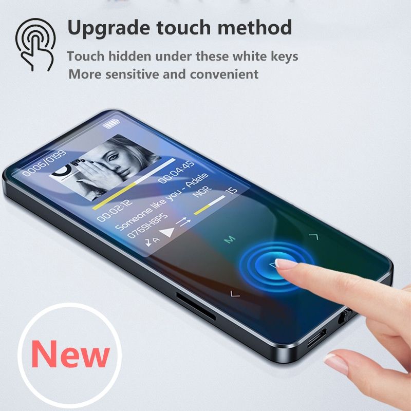 X2 1.8 Inch Touch Screen Bluetooth MP3 MP4 Music Player-Rose Gold