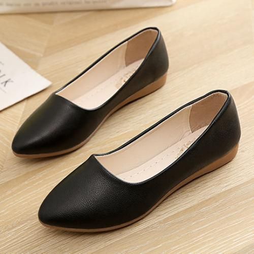 Ladies Fifth Casual Flat Shoes Office Shoes-Black