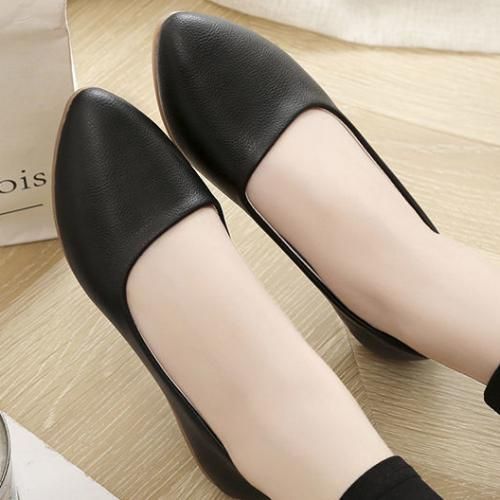 Ladies Fifth Casual Flat Shoes Office Shoes-Black