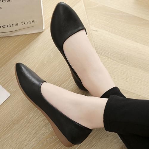 Ladies Fifth Casual Flat Shoes Office Shoes-Black