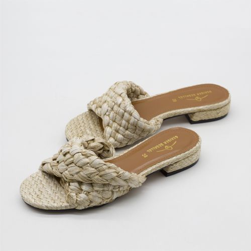 1551-16 Braided Women Low Heeled  Slides Ladies Flip Flops Female Flat Slippers